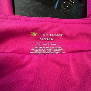 Tek Gear Hot Pink Capri Leggings Size 3x